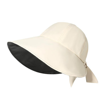 Spring and Summer New Sun Hat Large Brim Vinyl Sun Protection Hat Women UV Protection Foldable Sun Hat