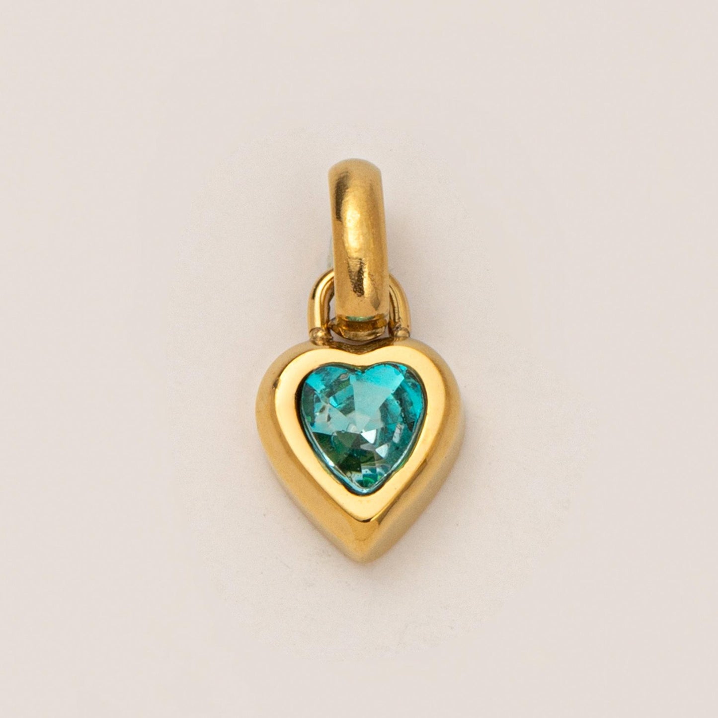 Titanium Steel Necklace Rectangular December Birthstone Pendant Colorful Zircon Clavicle Chain for Women Color Retention 18K Gold Plated Color Retention
