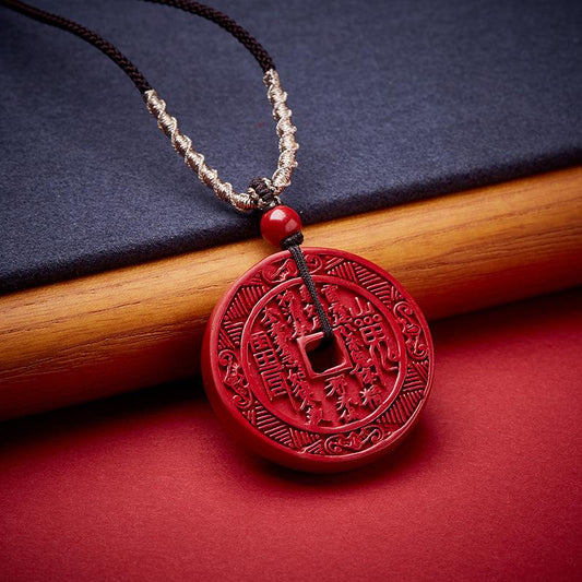 Shanggui Expenditure Necklace Original Ore High Content Purple Gold Sand Imperial Sand Necklace Zodiac Year Cinnabar Pendant Jewelry