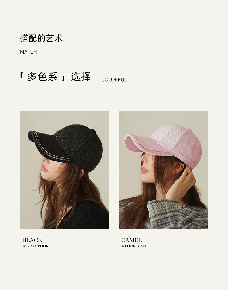 Classic Style Baseball Cap for Women Autumn and Winter Peaked Cap Korean Style Trendy All-Matching Hat Subnet Red Wind Makes Face Look Smaller