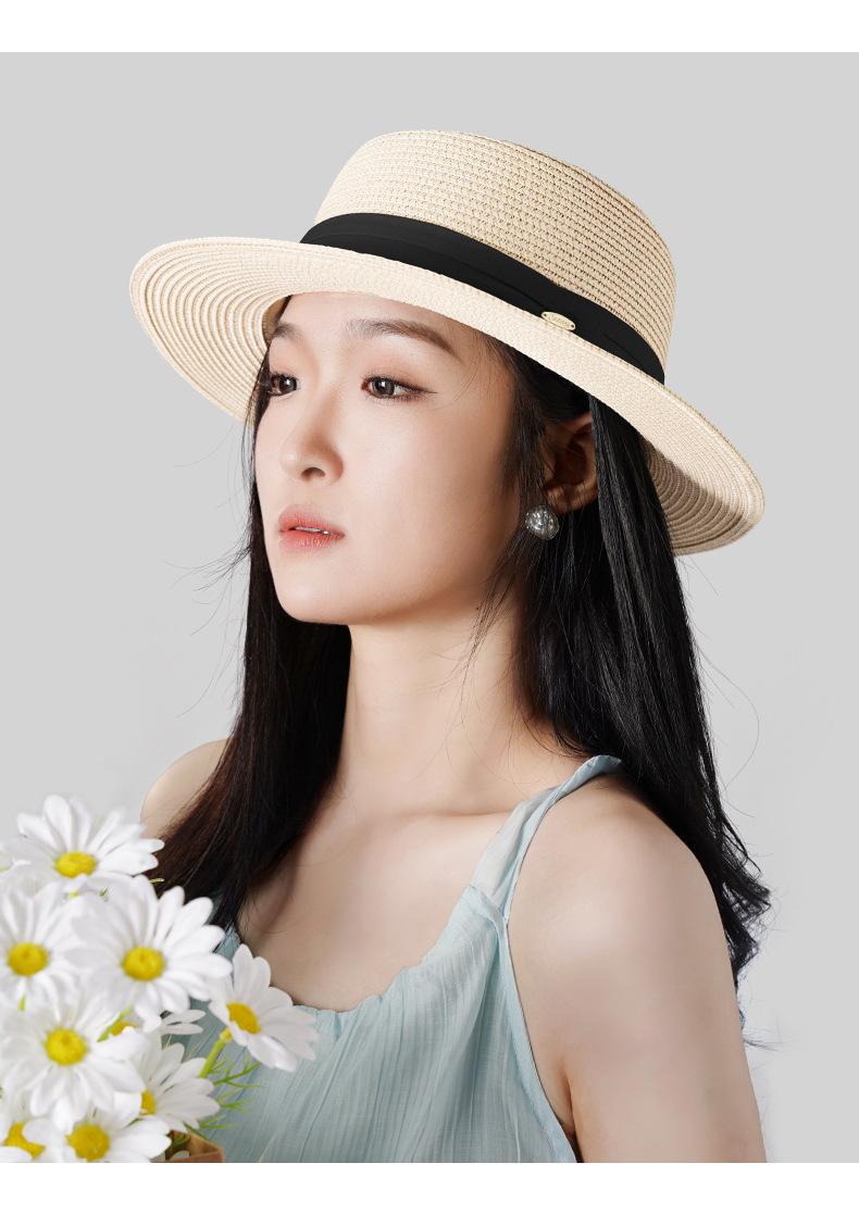 2023 Summer New Women's Straw Hat Outdoor Casual Beach Hat Wide Brim Slimming Sun Hat Vintage Sun Protection Hat