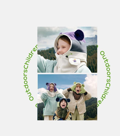KK Tree Children's Hat Autumn Winter Boys Girls Baby Pullover Hat Winter Scarf Neck Warmer Ear Protection Warmth