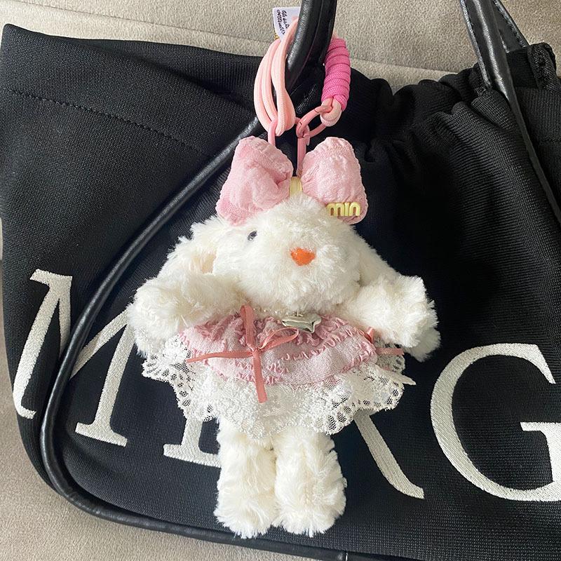 Plush Soft Cute Keychain Pendant Little Red Book Same Style Adorable Rabbit Plush Doll Cartoon Bag Pendant for Women