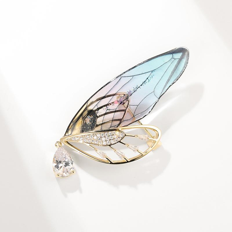 Sparkling Acrylic Transparent Wings Dragonfly Brooch Clothing Accessories Butterfly Corsage Bee Pin