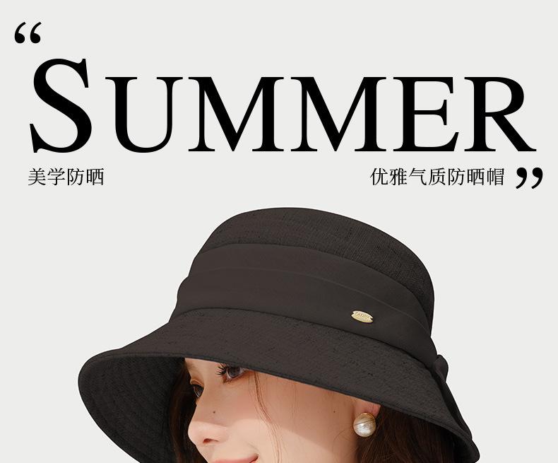 [Special Offer] Spring Summer Women's Sun Hat Outdoor Casual Sun Hat Face Slimming Sun Protection Hat Bowknot Fisherman Hat