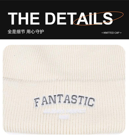 Autumn Winter Knitted Hat for Women Korean Version Large Head Circumference Fashionable Cold Hat for Men Trendy Woolen Hat Couple Matching Style