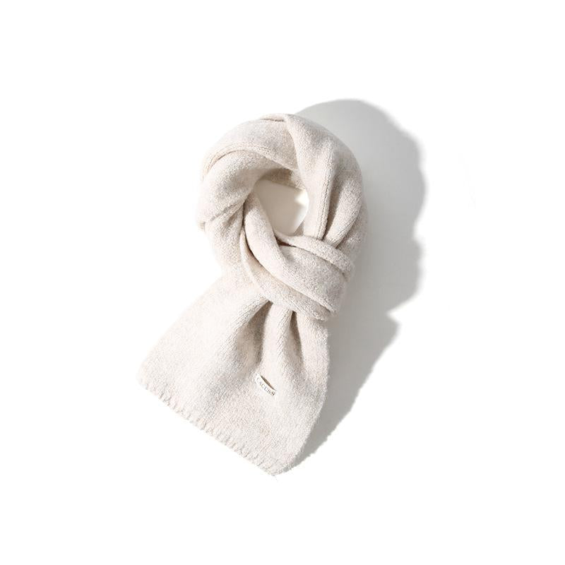 Winter Scarf Wool Blend Warm Neck Scarf Simple Versatile Shawl Cold-Proof Neck Warmer Scarf Unisex