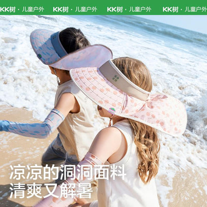 Children's Sun Hat Original Yarn Boys Girls Sunshade Hat Summer UV Protection Baby Sun Hat Open Top Wide Brim
