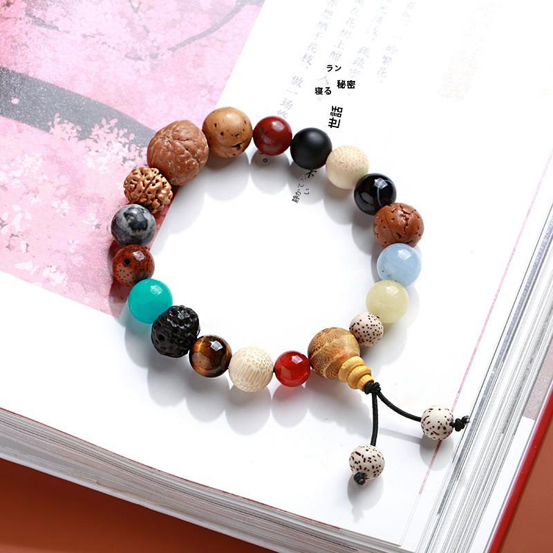 18 Bodhi Beads Bracelet Eighteen Beads Prayer Beads Bodhi Bracelet String Beads Bodhi Prayer Beads Temple Offering Souvenir