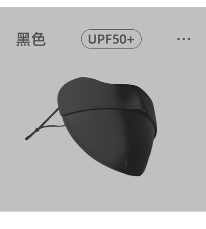 Spring and Summer Solid Color Simple Sun Protection Face Mask for Women Ice Silk Breathable UV Protection Mask Outdoor Cycling Sunshade Face Mask