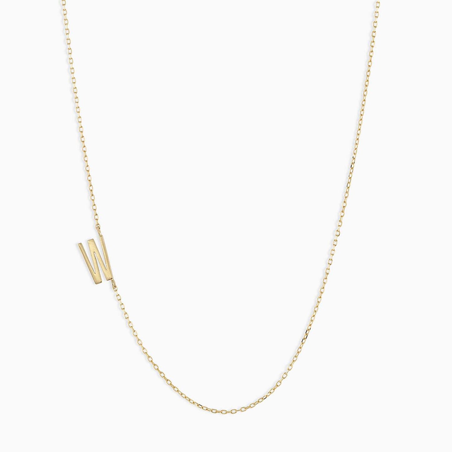 Titanium Steel High Color Retention 26 Letters Capital Initial Necklace for Women Clavicle Chain Gold Plated