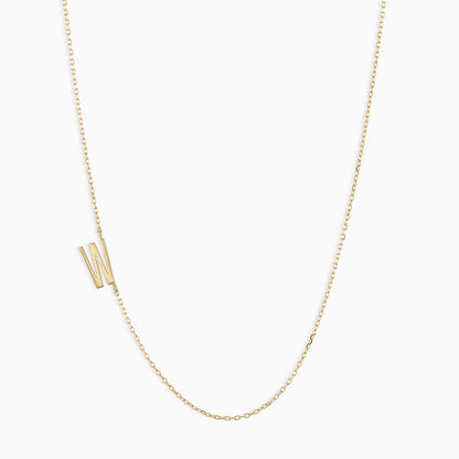 Titanium Steel High Color Retention 26 Letters Capital Initial Necklace for Women Clavicle Chain Gold Plated