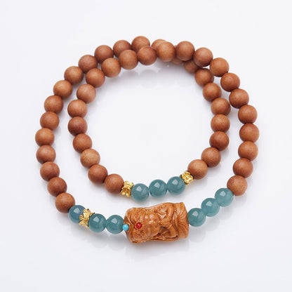Natural Blue Water Jade Bracelet for Women Zakira Ram Milk Fragrance Barbie Sandalwood Cultural Play Bracelet