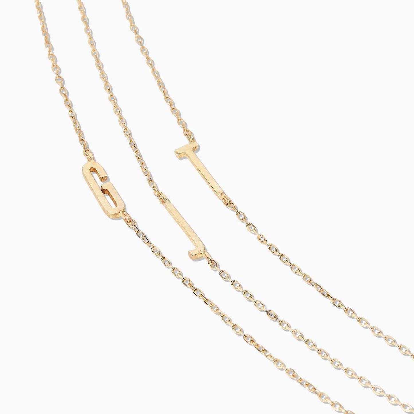 Titanium Steel High Color Retention 26 Letters Capital Initial Necklace for Women Clavicle Chain Gold Plated