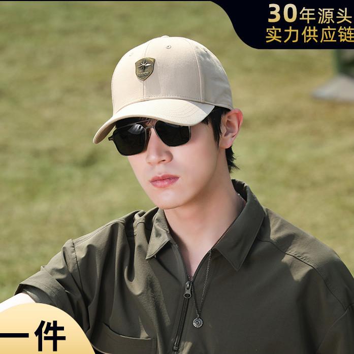 Men's Hard Top Baseball Cap Pure Cotton Comfortable Versatile Duckbill Cap Spring Summer Korean Style Large Head Circumference Hat