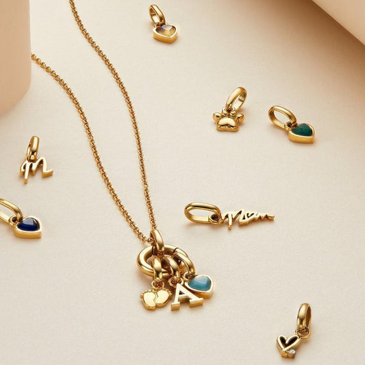 Titanium Steel Necklace Rectangular December Birthstone Pendant Colorful Zircon Clavicle Chain for Women Color Retention 18K Gold Plated Color Retention