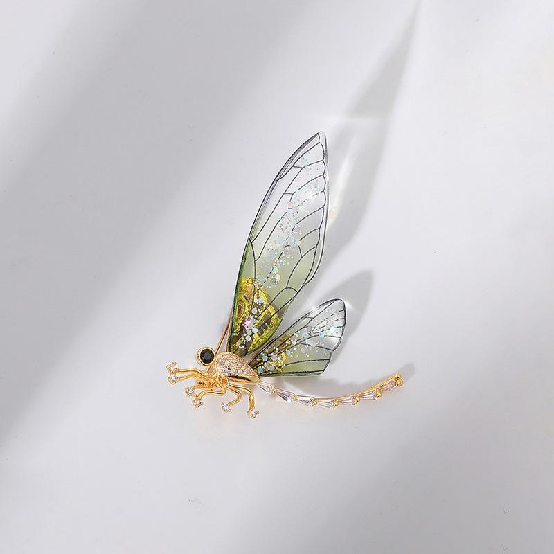 Sparkling Acrylic Transparent Wings Dragonfly Brooch Clothing Accessories Butterfly Corsage Bee Pin
