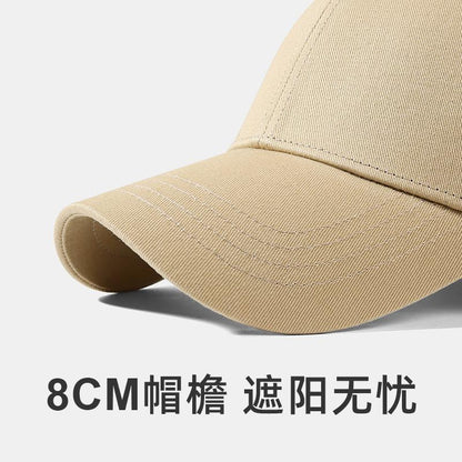 High-Quality Large Head Circumference Hat, Enlarged and Deepened, Spring and Summer Duckbill Cap for Women, Korean Style Baseball Cap with Wide Brim, Sunshade Hat