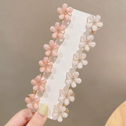Internet Celebrity Camellia Women's Hair Claw Clip Internet Celebrity Braided Flower Bangs Hair Clip Women's Fashion Versatile