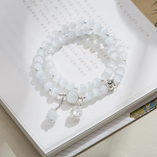 Cat's Eye Stone Bracelet for Women, Temple Style Bracelet, Hangzhou Proxy, Xiaohongshu Internet Celebrity Style, National Style Bracelet