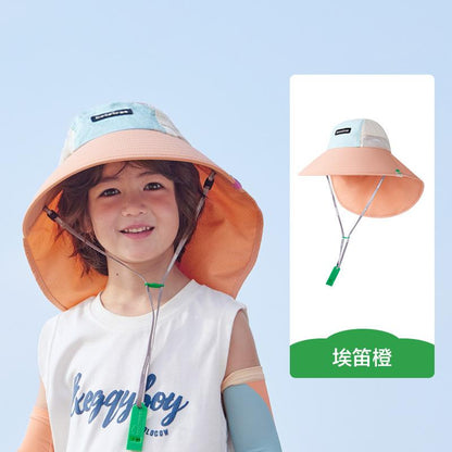 Boys Girls Wide Brim Children Sun Hat Baby Sun Hat UV Protection Beach Summer Hat