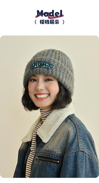Large Head Circumference Knitted Hat for Women, Autumn and Winter Warm Knit Hat, Trendy Versatile Cold Hat for Men, Versatile Pullover Hat, Slouchy Hat
