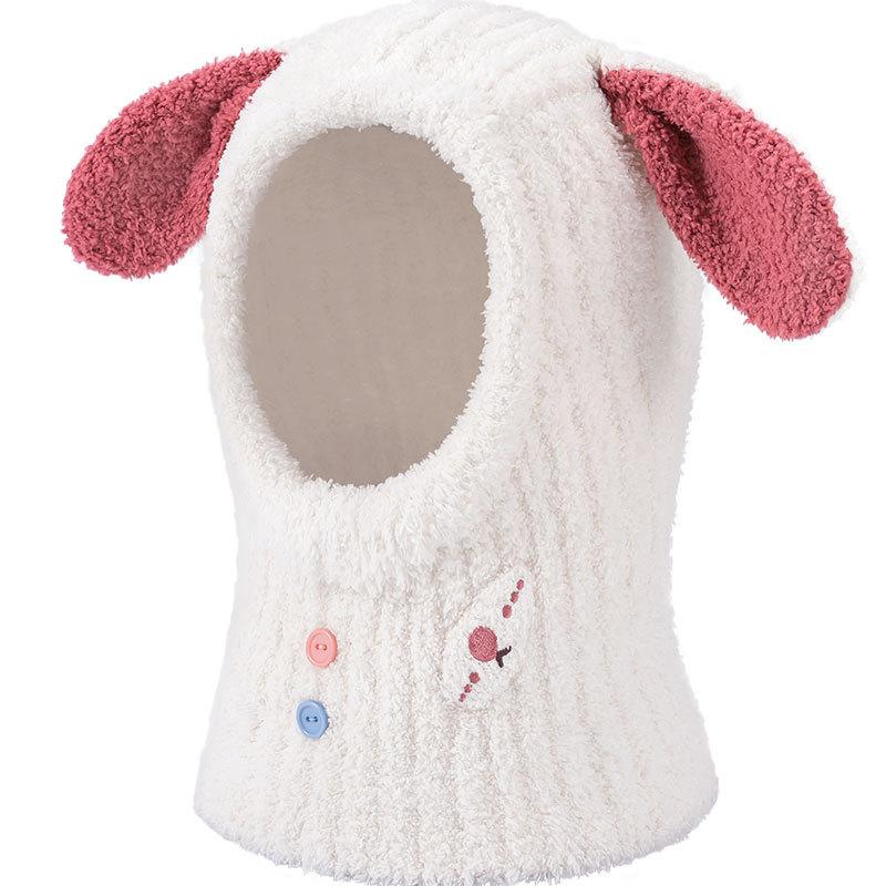 Velvet Feel One-Piece Hat Baby Hat Boys Girls Autumn Winter New Kindergarten Cute Infant Hat Class A