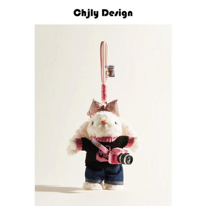 Plush Soft Cute Keychain Pendant Little Red Book Same Style Adorable Rabbit Plush Doll Cartoon Bag Pendant for Women