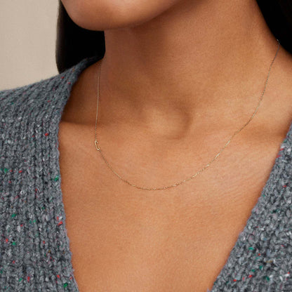 Titanium Steel High Color Retention 26 Letters Capital Initial Necklace for Women Clavicle Chain Gold Plated