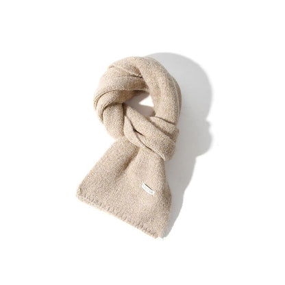 Winter Scarf Wool Blend Warm Neck Scarf Simple Versatile Shawl Cold-Proof Neck Warmer Scarf Unisex