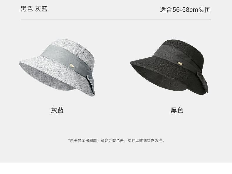 [Special Offer] Spring Summer Women's Sun Hat Outdoor Casual Sun Hat Face Slimming Sun Protection Hat Bowknot Fisherman Hat