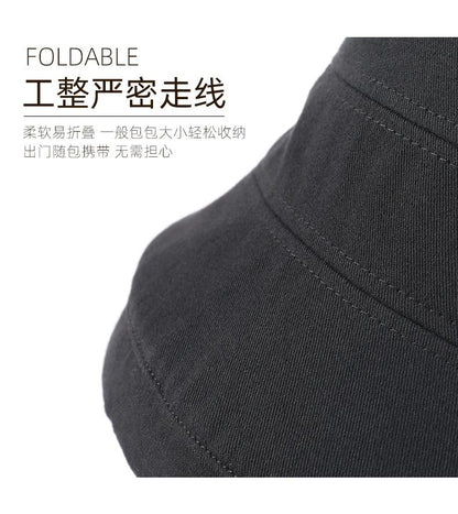 Sun Hat for Women Simple Versatile Fisherman Hat In Stock Japanese Style Large Head Circumference Sun Hat Korean Trendy Brand Wide Brim Hat