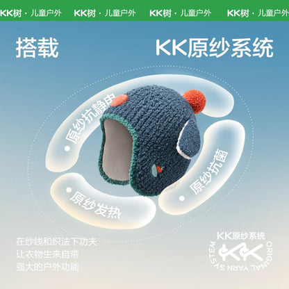 Baby Hat Autumn Winter Children Knitted Hat Ear Protection Baby Cute Girl Scarf Gloves Boy New Style
