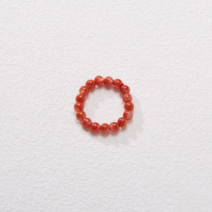 New Chinese Style Natural Sichuan Material 4MM Liangshan South Red Agate Bracelet for Women with Small Beads Cherry Persimmon Red South Red Agate Collection