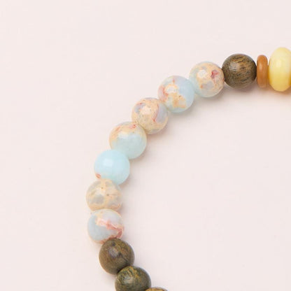 Natural 6MM Green Sandalwood Bracelet Shoushan Stone Buddha Beads Prayer Beads Bracelet New Chinese Style Sandalwood Bracelet