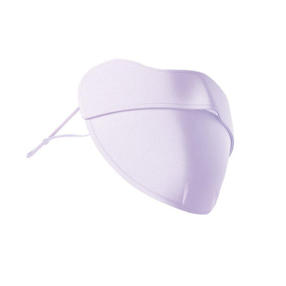 Spring and Summer Solid Color Simple Sun Protection Face Mask for Women Ice Silk Breathable UV Protection Mask Outdoor Cycling Sunshade Face Mask