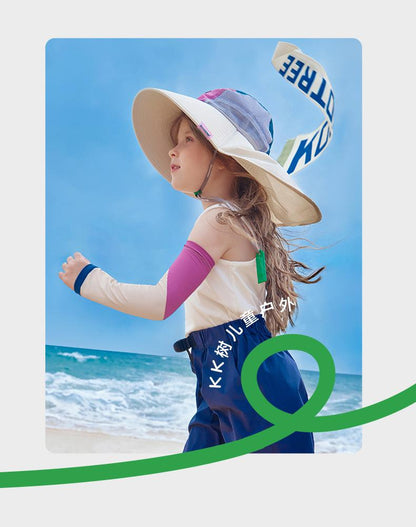 Boys Girls Wide Brim Children Sun Hat Baby Sun Hat UV Protection Beach Summer Hat