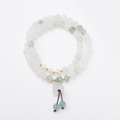 Natural Tianshan Jade Bamboo Knot Bracelet for Women Wallet Drum Money Bag Golden Silk Jade High-end Feel Bestie Bracelet Gift