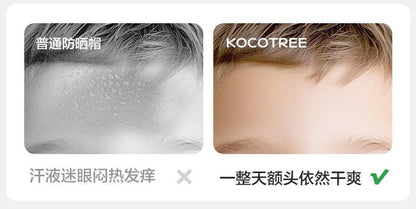 KK Tree Children's Sun Hat UV Protection Boys Girls Wide Brim Sunshade Baby Sun Hat 2025 New Model