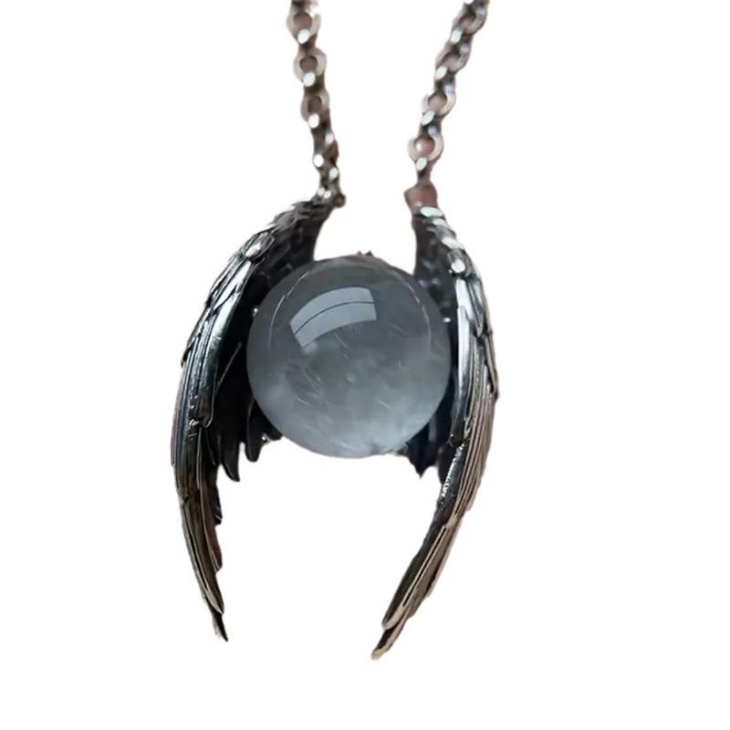 Ghost Crystal Pendant Necklace Original Niche Retro Unique Personality High-end Pendant Accessory