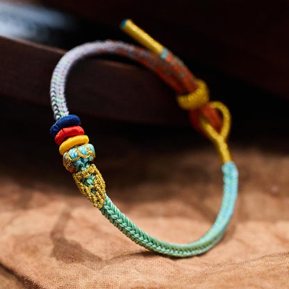 Changshu Seven Wisdom Bracelet Seven Colors Lucky Pen Good Luck DIY Braided Red String Gift for Men and Women High School Exam