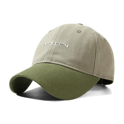 Spring Summer New Pure Cotton Baseball Cap Women Fashion Color-Block Soft Top Duckbill Cap Men Outdoor Casual Versatile Sun Hat