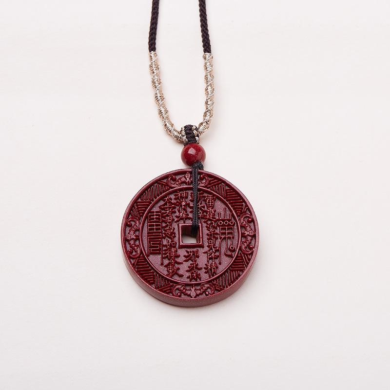 Shanggui Expenditure Necklace Original Ore High Content Purple Gold Sand Imperial Sand Necklace Zodiac Year Cinnabar Pendant Jewelry