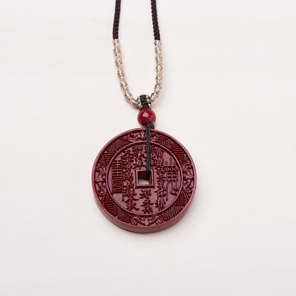 Shanggui Expenditure Necklace Original Ore High Content Purple Gold Sand Imperial Sand Necklace Zodiac Year Cinnabar Pendant Jewelry