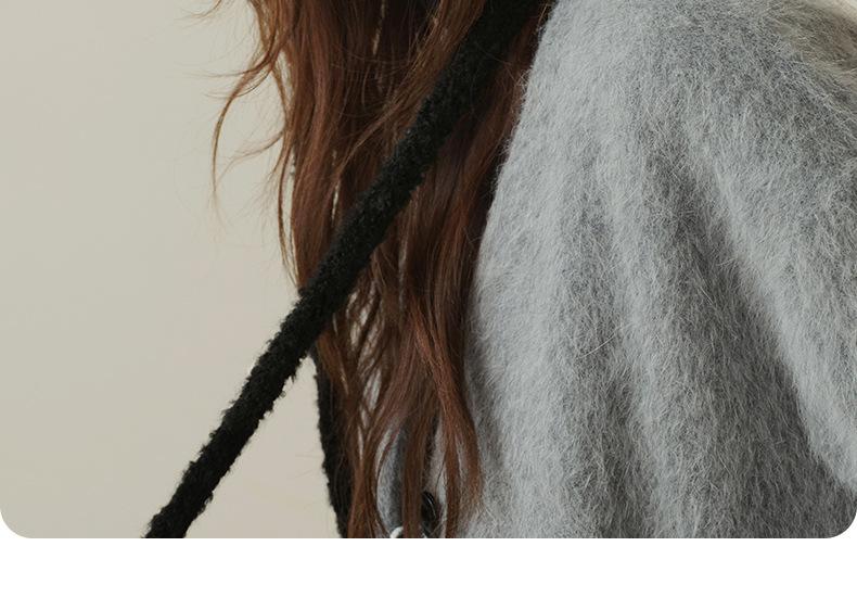 Autumn and Winter Cute Bear Parent-Child Knitted Hat Warm Ear Protection Wool Hat Korean Version Fluffy Cold-Proof Outdoor Hat