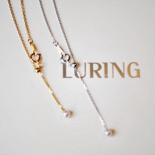S925 Silver Plated 18K Gold Necklace Mini Pearl Pendant Collarbone Chain Adjustable Minimalist Versatile