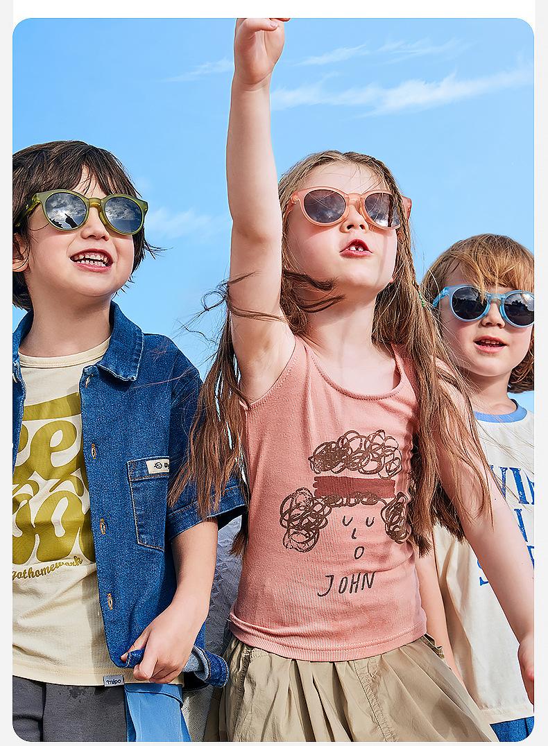Children's Sunglasses Polarized Foldable Boys Girls Sun Glasses Baby UV Protection Eye Protection Trendy Fashion