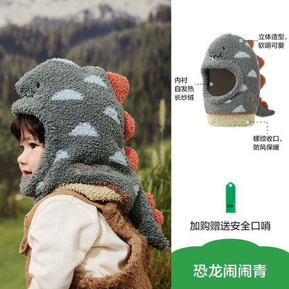 Baby Hat Autumn Winter Children Scarf Warm Integrated Baby Pullover Boys Girls Windproof Ear Protection Hat