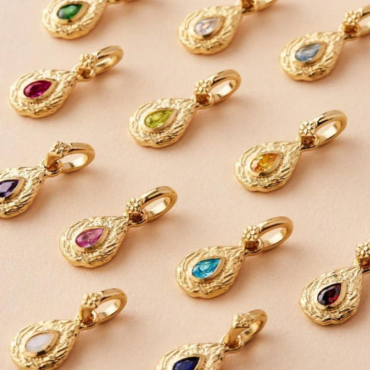 Titanium Steel Color Retention In Stock December Birthstone Irregular Pendant Necklace Round Coin Necklace