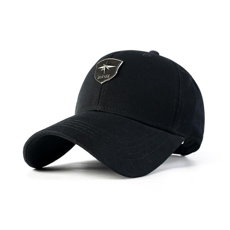 Men's Hard Top Baseball Cap Pure Cotton Comfortable Versatile Duckbill Cap Spring Summer Korean Style Large Head Circumference Hat